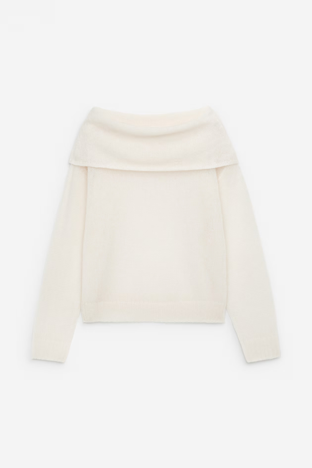 Off-Shoulder-Pullover - Cremeweiß - Ladies | H&M DE | H&M (DE, AT, CH, NL, FI)
