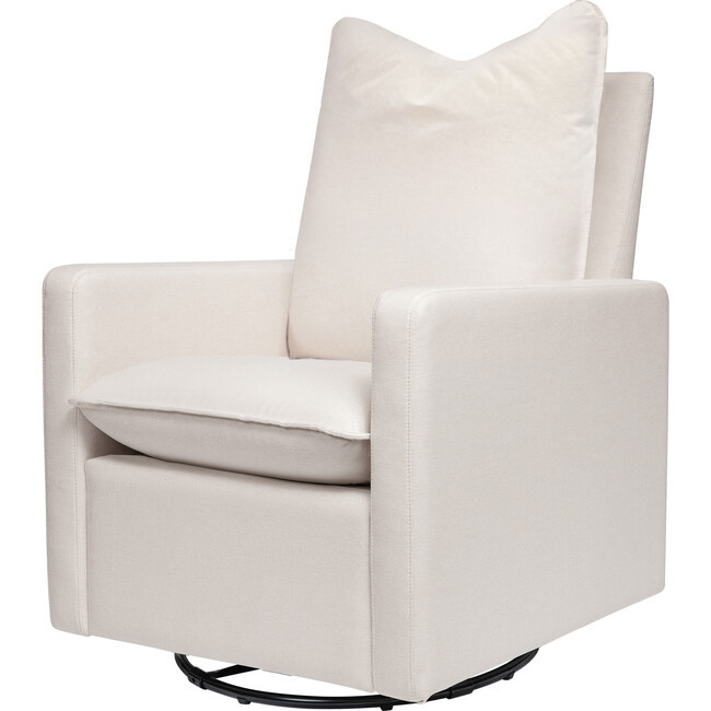 Cali Pillowback Swivel Glider, Cream Performance Eco-Weave | Maisonette