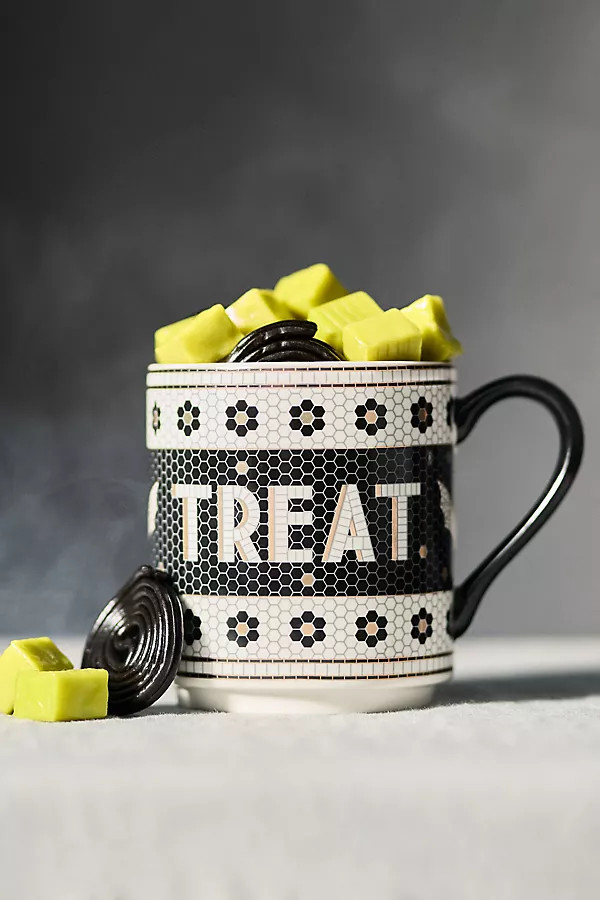 The Bistro Tile Stoneware Mug: Halloween Edition | Anthropologie (US)