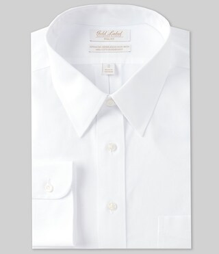 Gold Label Roundtree & Yorke Fitted Non-Iron Point Collar Dress Shirt | Dillard's | Dillard's