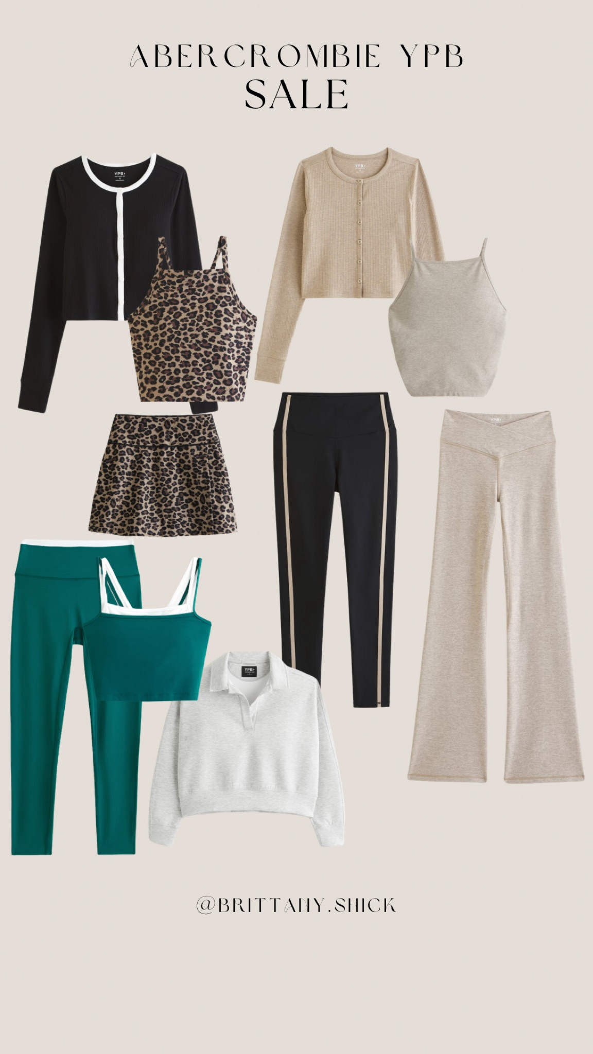 Abercrombie ypb activewear leopard fall sets yoga Pilates gym ootd sale flare leg apron cami cardigan pullover neutral 

#LTKActive #LTKStyleTip #LTKFallSale