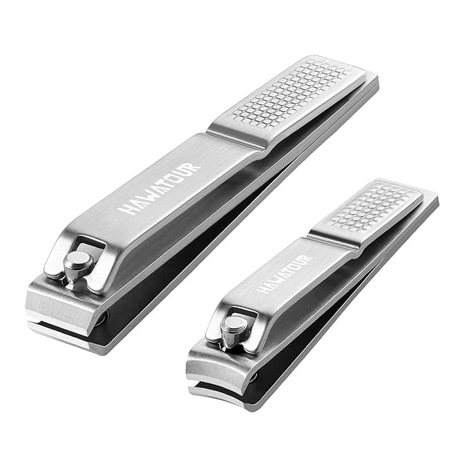 Nail Clippers Set, Ultra Sharp Sturdy Fingernail and Toenail Clipper Cutters with Visibly Tin Cas... | Amazon (US)
