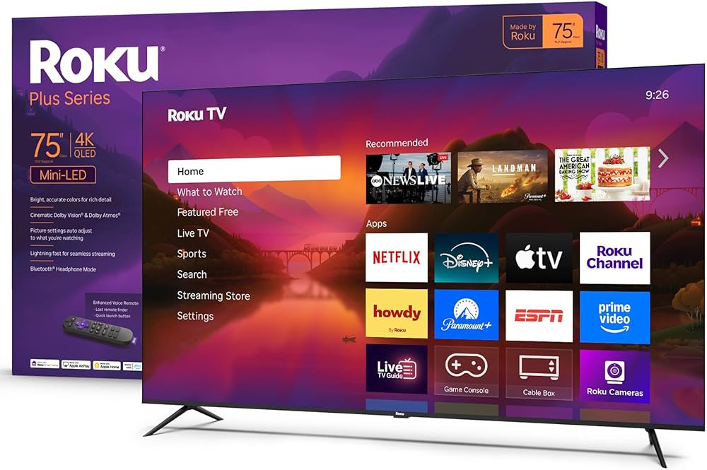 Roku Smart TV 2025 – 75-Inch Plus Series, Mini-LED TV – RokuTV with Enhanced Voice Remote –... | Amazon (US)