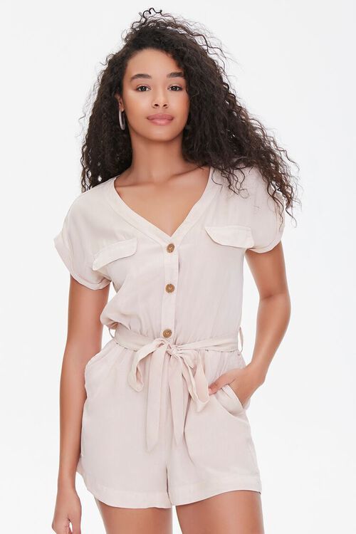 Buttoned Flap Romper | Forever 21 (US)