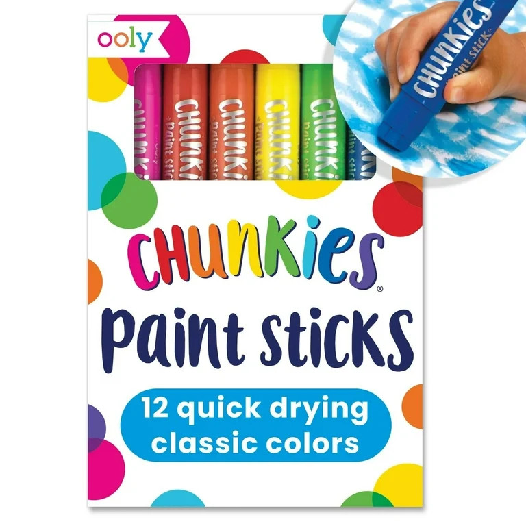 Ooly Chunkies Mess Free Paint Sticks For Kids, 12 Tempera Paint Sticks | Walmart (US)
