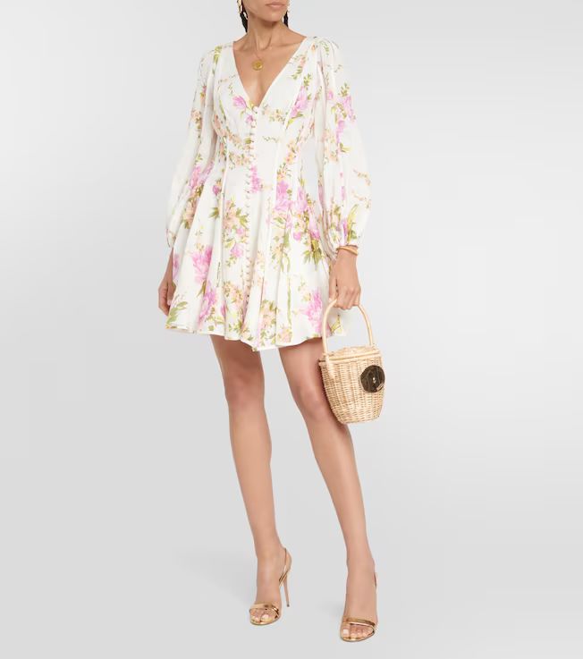 Halcyon floral linen minidress | Mytheresa (US/CA)