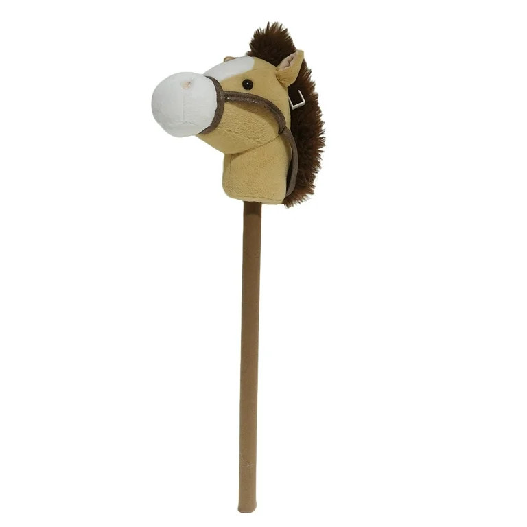 Kid Connection Plush Riding Stick Horse, Brown, Ages 3+, Toddler Toys | Walmart (US)