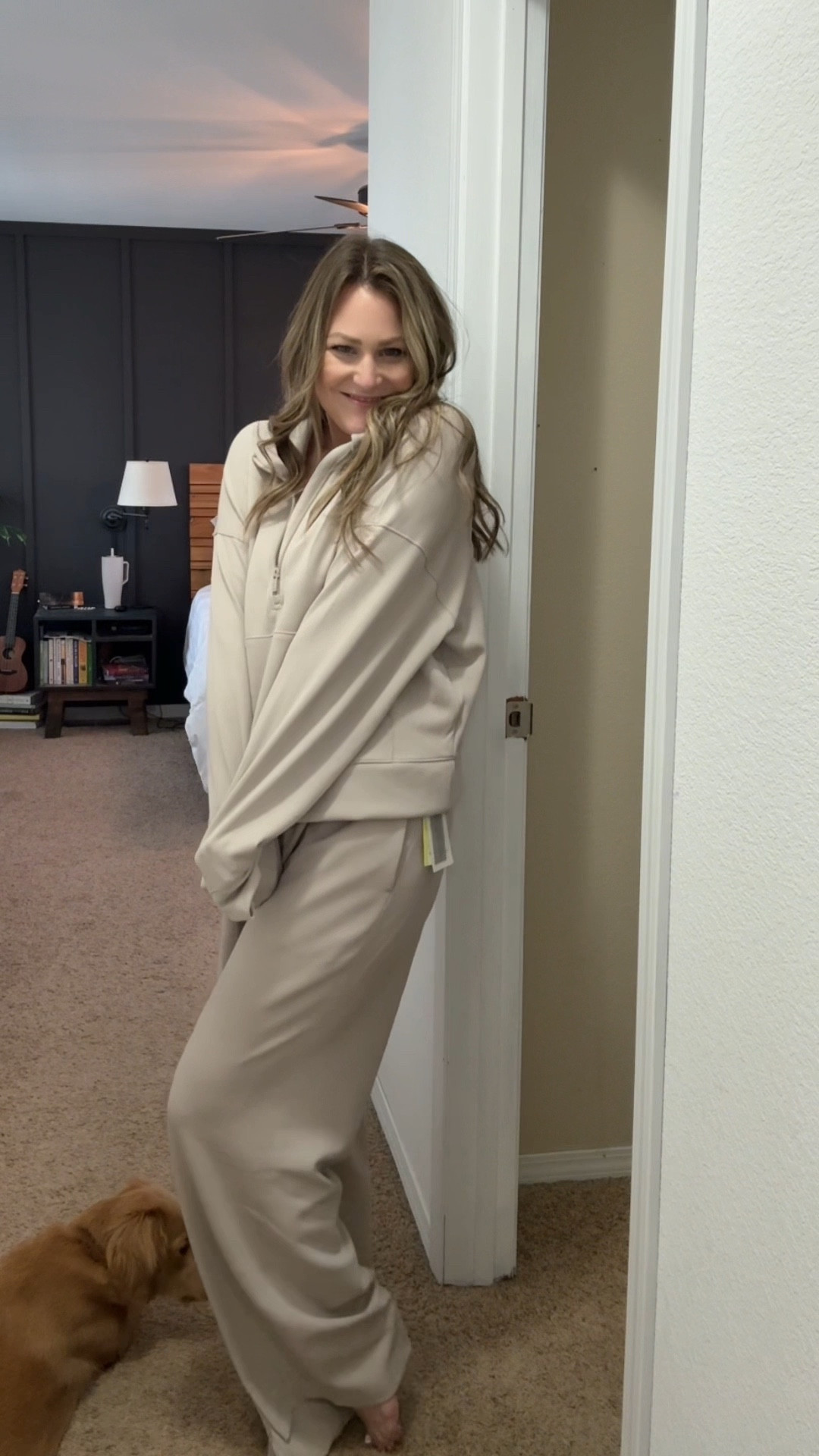 Loungewear🤍🤍🤍 I am a size medium but should have sized down. 