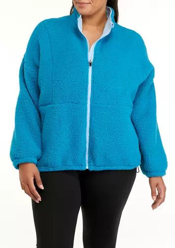 Plus Size Sherpa Full Zip Jacket | Belk