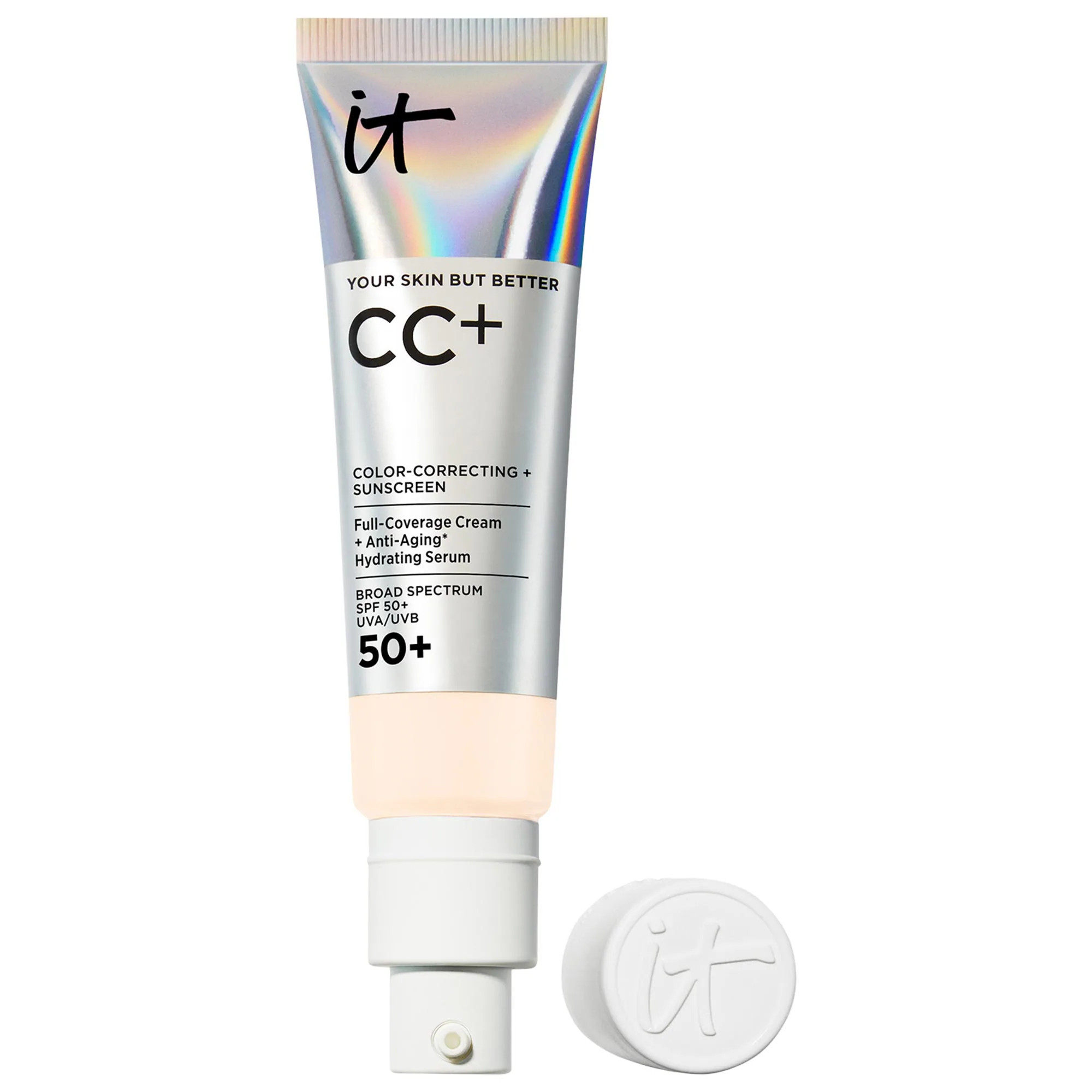 IT Cosmetics CC+ Cream Full Coverage Color Correcting Foundation with SPF 50+ Fair Porcelain 1.08 oz / 32 mL | Sephora (US)