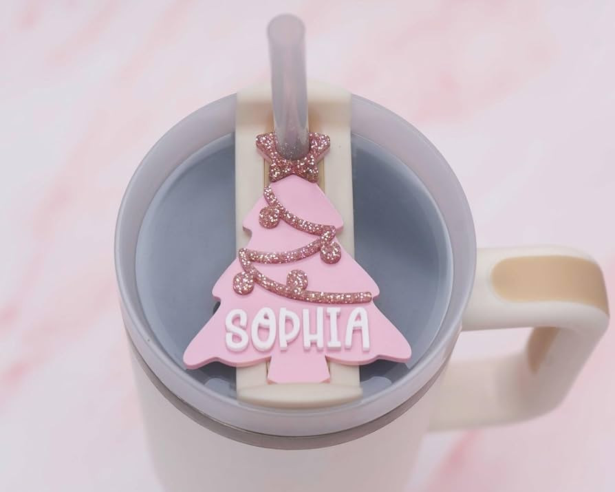 Christmas Tree Tumbler Name Plate - Custom Name Tag 30 or 40 oz - Xmas Name Topper - Personalized... | Amazon (US)