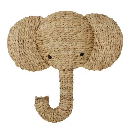 Wandtrophäe Elefant aus Pflanzenfaser, 52x50cm | Maisons du Monde (DE & IT)