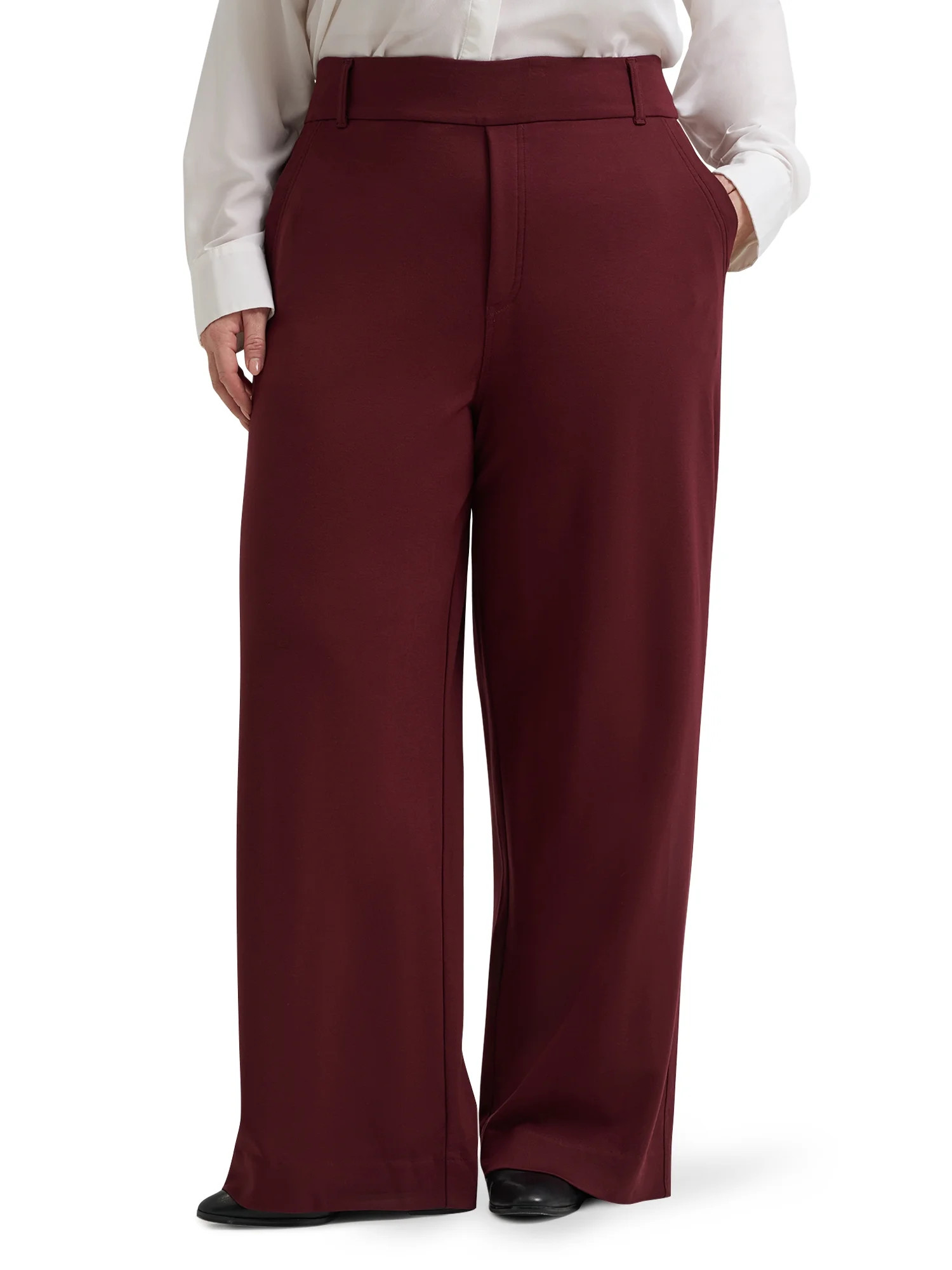 Lee® Women's Plus Pull-On Comfort Waist A-Line Knit Pant - Walmart.com | Walmart (US)