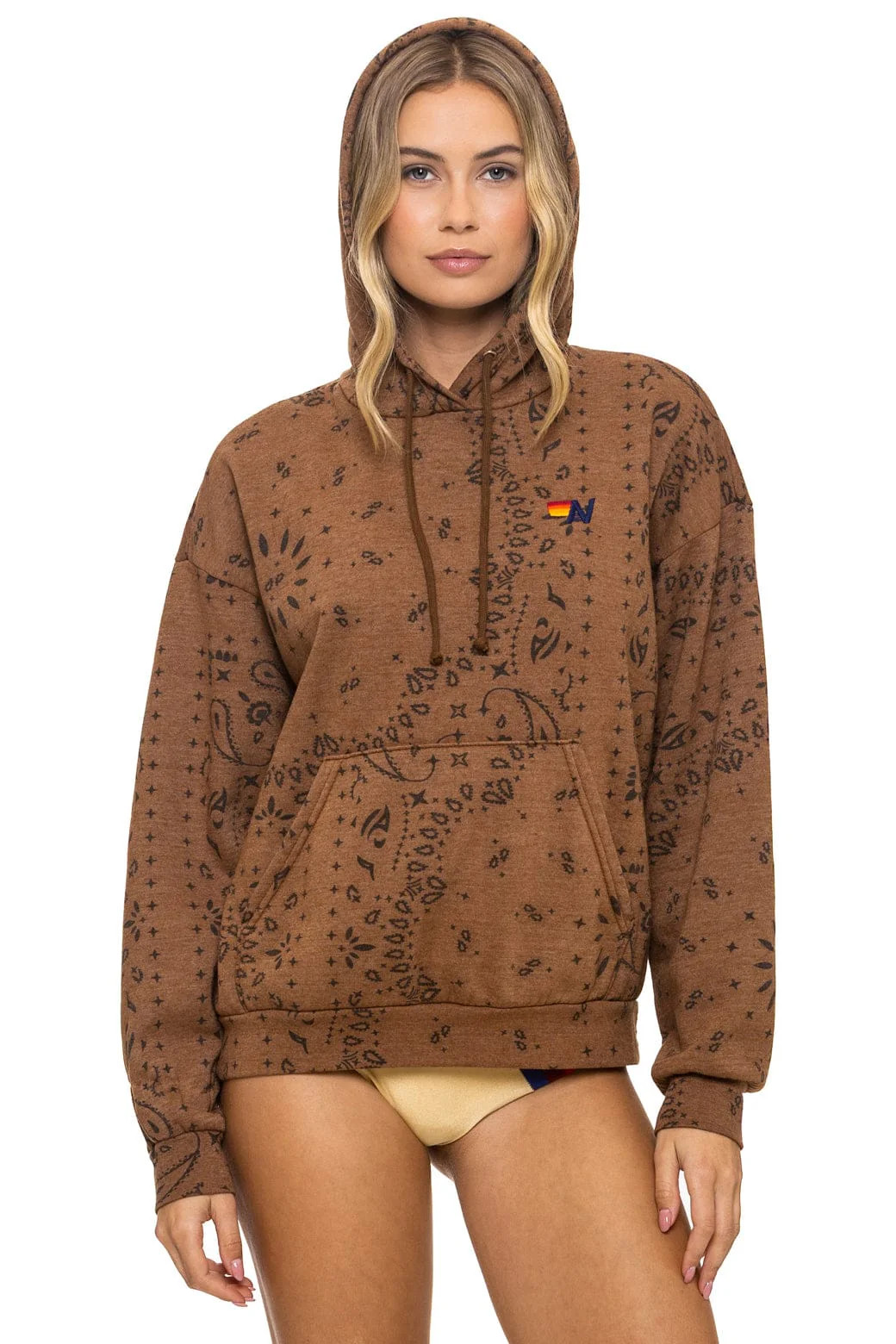 BANDANA RELAXED PULLOVER HOODIE - CINNAMON | Aviator Nation