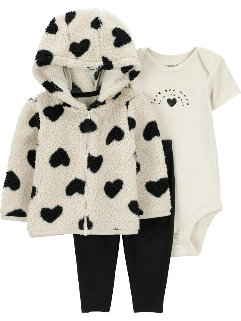Carter's Child of Mine Baby and Toddler Girl Cardigan Outfit Set, 3-Piece, Sizes 0/3-24 Months | Walmart (US)