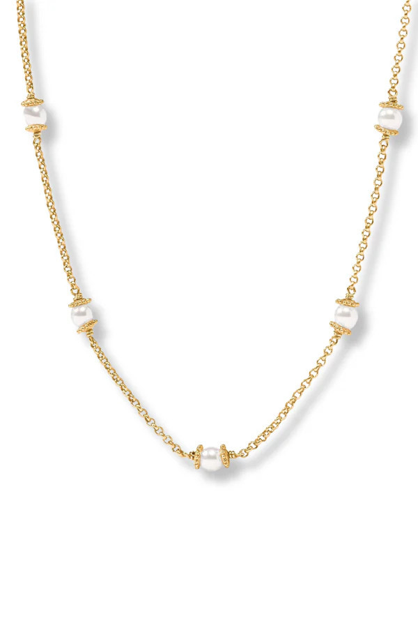 Julie Vos Hydra Delicate Pearl Station Necklace | The Willow Tree