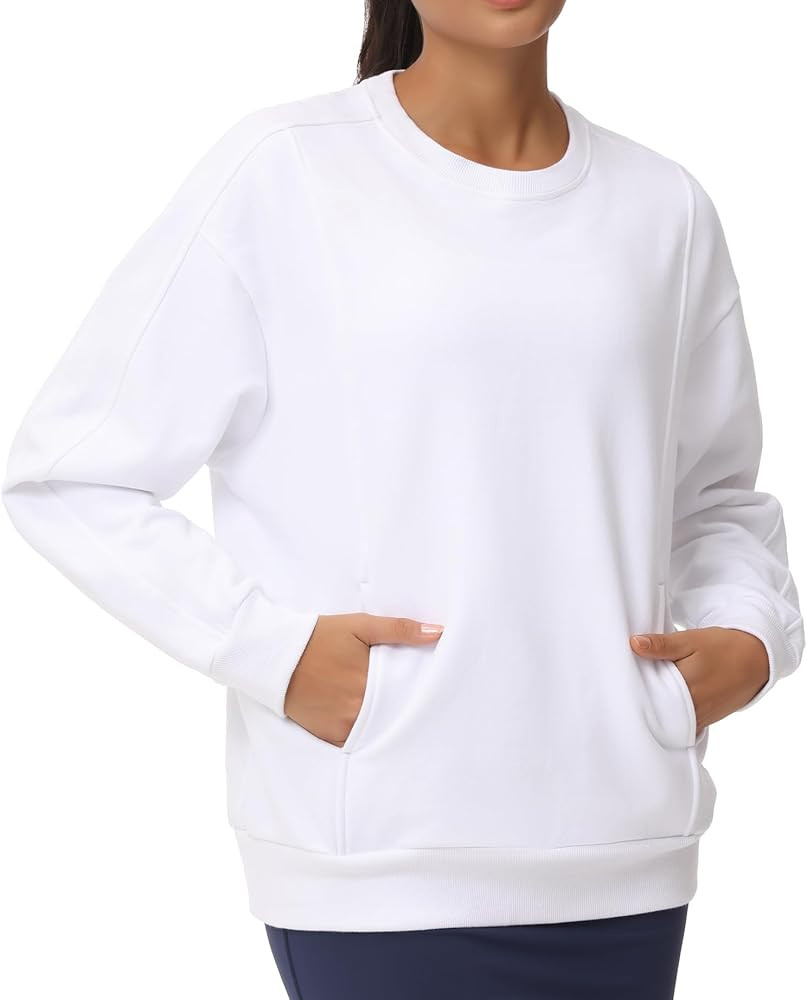 THE GYM PEOPLE Women's Loose Fit Sweatshirt Long Sleeve Crewneck Cotton Boxy Fall Workout Pullove... | Amazon (US)