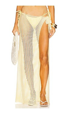 Bananhot Midi Net Sarong in Daisy Yellow from Revolve.com | Revolve Clothing (Global)