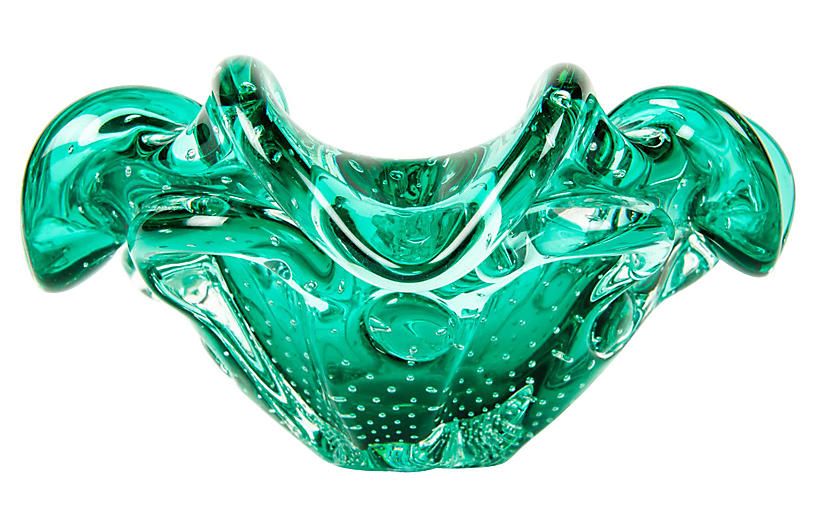 Green Bubble Murano Bowl - La Maison Supreme | One Kings Lane