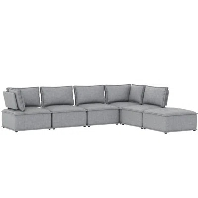 Patty 6 - Piece Upholstered L-Shaped Modular Sectional | Wayfair North America