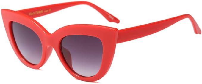 Freckles Mark Vintage Retro Cateye Sunglasses for Women Bold Colorful Cat Eye UV400 Protection | Amazon (US)