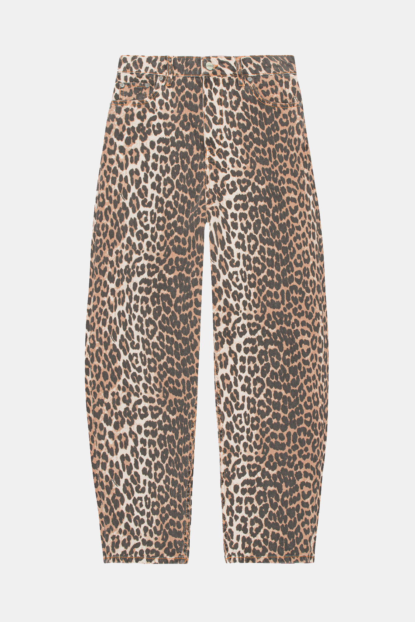 Stary Jeans in Leopard Print | Ganni