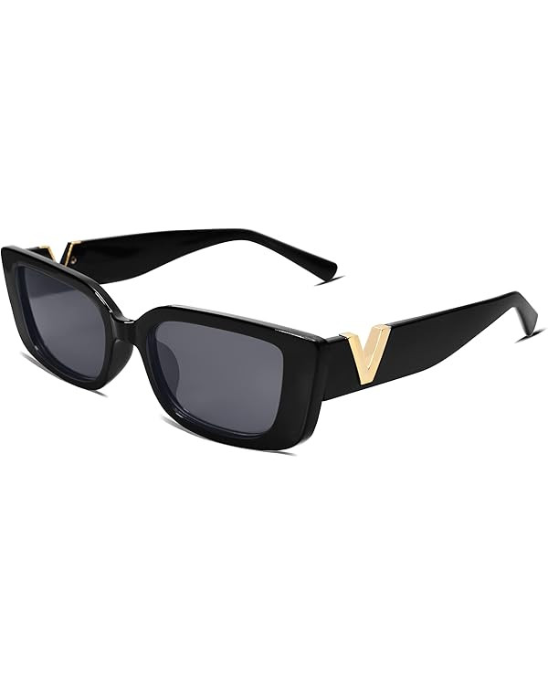 Allarallvr Rectangle Sunglasses for Women 90s Retro Trendy Y2K Classical Vintage Square Shades AR... | Amazon (US)