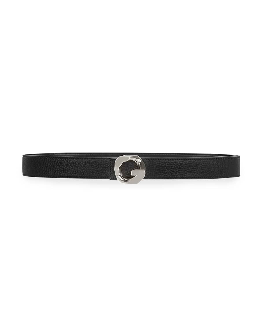 Givenchy Deerskin G Chain Buckle Leather Belt | Neiman Marcus