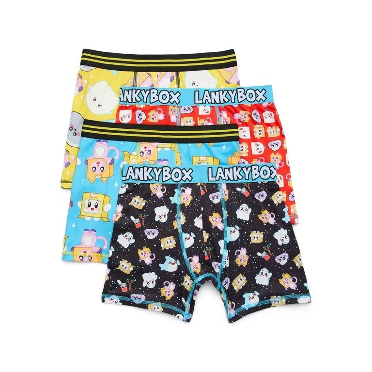 Lanky Box Boys Boxer Briefs Underwear, 4-Pack, Sizes XS-XL | Walmart (US)