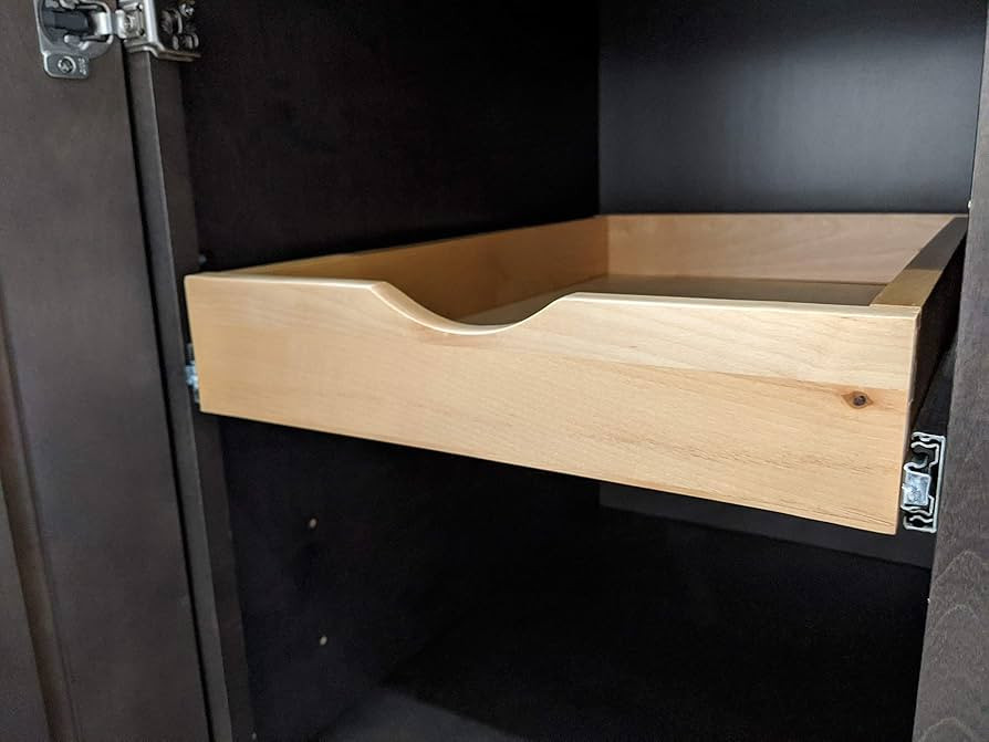 14 inch Width Drawer Wood Pull Out Tray Drawer Box Kitchen Cabinet Organizer, Cabinet Slide Out S... | Amazon (US)