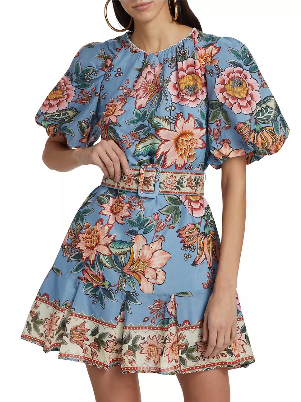 Wonderful Bouquet Belted Minidress | Saks Fifth Avenue