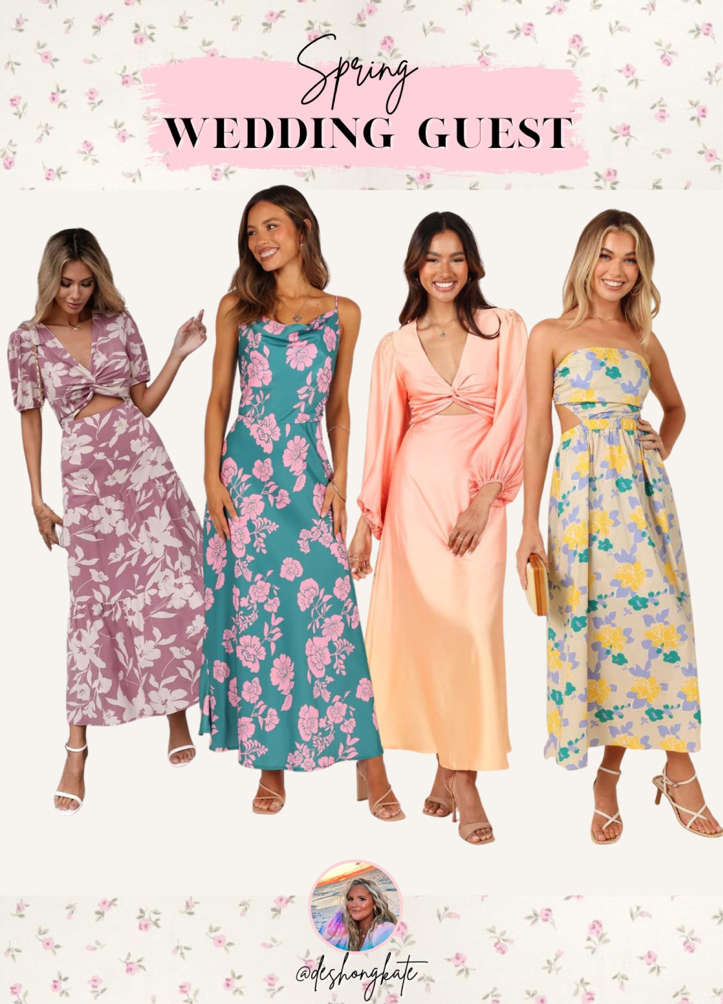 Wedding guest. Spring wedding guest. Floral dress. Maxi dress. Midi dress. Summer wedding. Spring wedding. Guest of the wedding. Outdoor wedding. Amazon. Under $100. Revolve sale. High neck dress. Low back dress. Bright colors. Puff sleeve dress. Wedding styles. 

#LTKunder100 #LTKSeasonal #LTKwedding