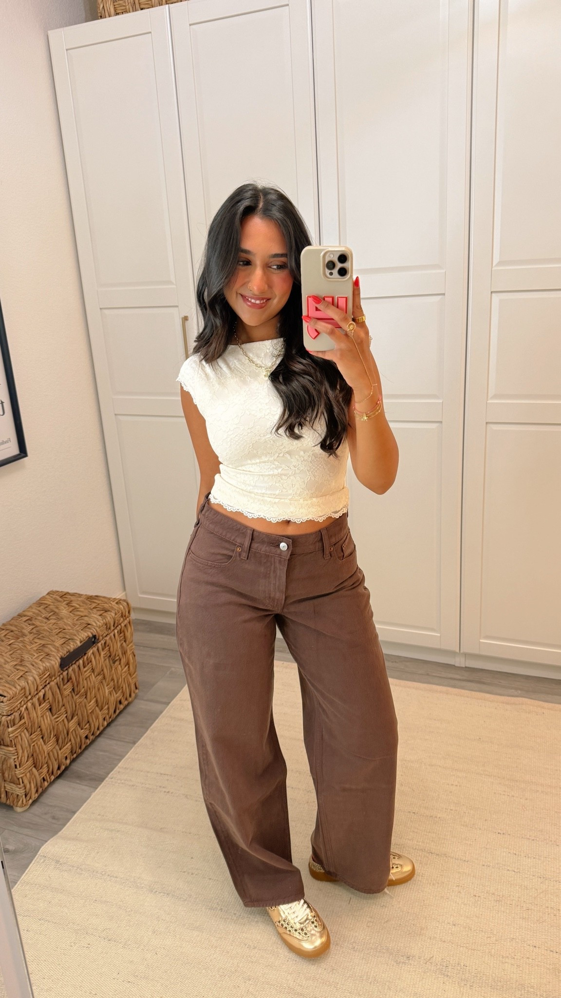 My FAV jeans!!🤎🫶🏽 love the brown 

Size 27 regular I’m 5’4!