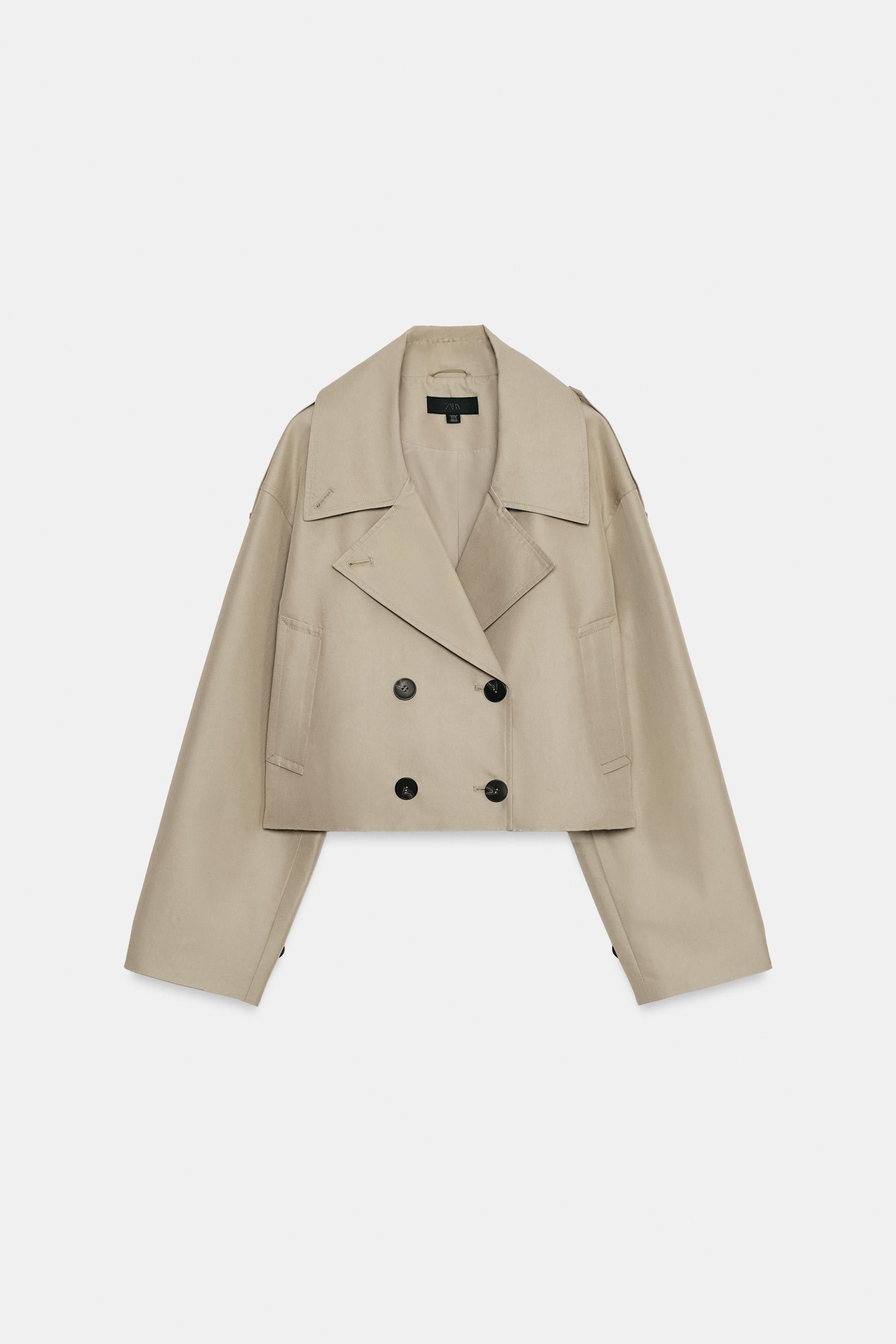 SHORT DOUBLE-BREASTED TRENCH JACKET | Zara US