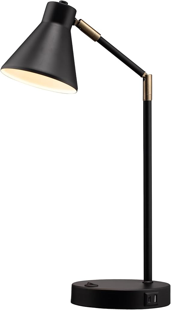 O'Bright Astrum - LED Desk Lamp with Dual USB Charging Ports, 100% Metal, 270 Degree Swivel Arms,... | Amazon (US)