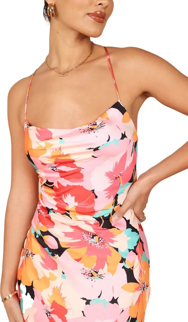 Posse Floral Lace-Up Back Maxi Dress | Nordstrom