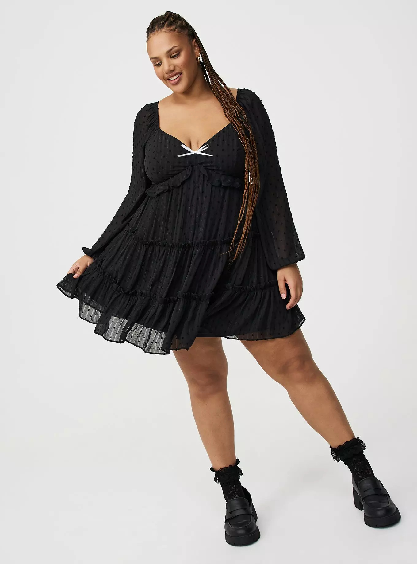 Tiered Babydoll Mini Dress | Torrid (US & Canada)