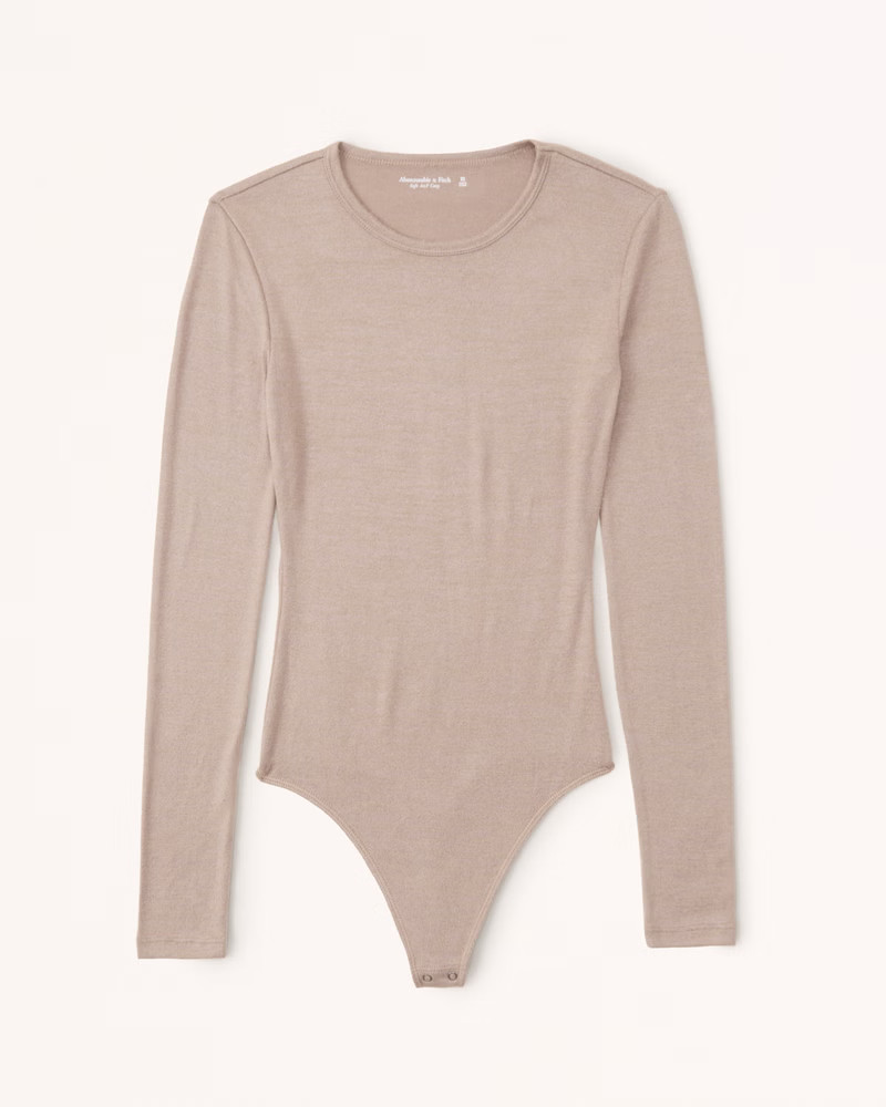 Long-Sleeve Cozy Crew Bodysuit | Abercrombie & Fitch (US)