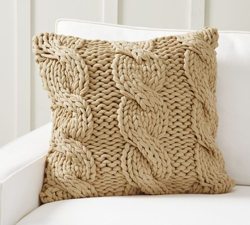 Colossal Handknit Pillow Covers | Pottery Barn (US)