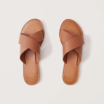Cross Strap Slides | Abercrombie & Fitch (US)