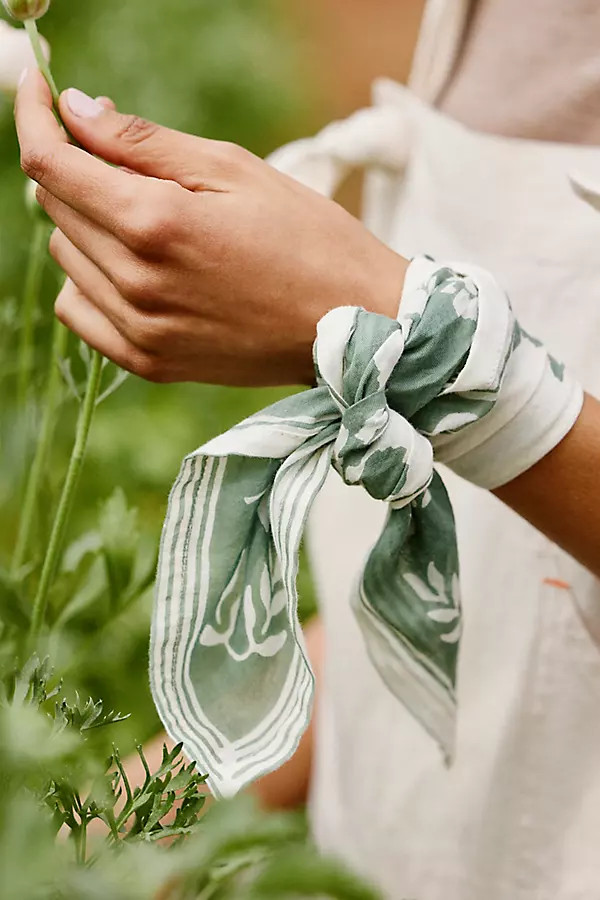 Terrain Cotton Bandana in Green at Terrain | Terrain