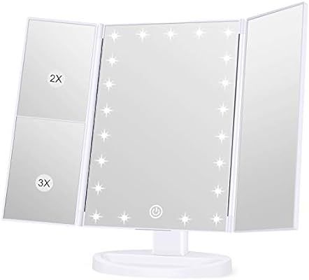 KOOLORBS Makeup 21 Led Vanity Mirror with Lights, 1x 2x 3x Magnification, Touch Screen Switch, 18... | Amazon (US)