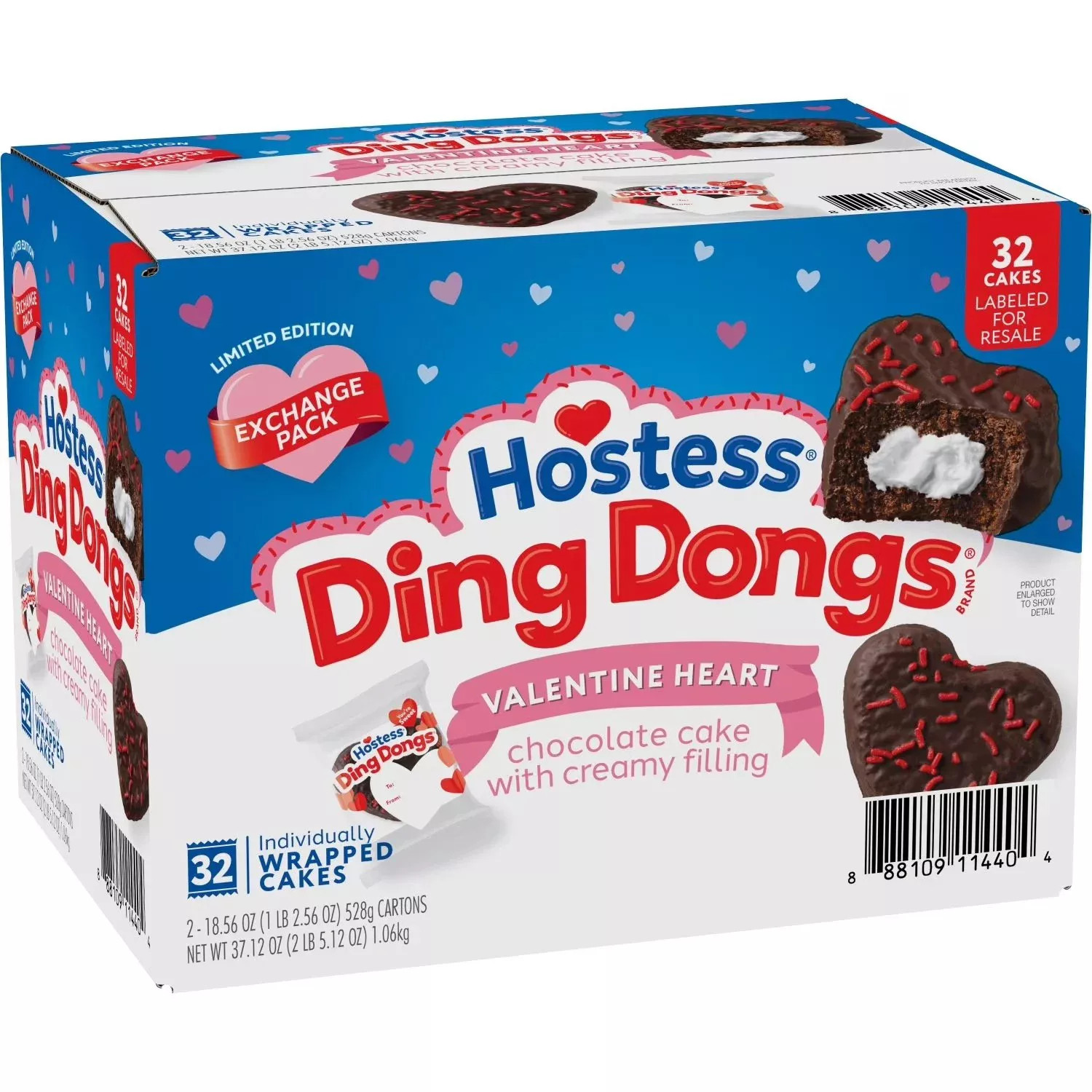 Hostess Valentine Ding Dongs, 1.16 oz. 32 pk. | Sam's Club
