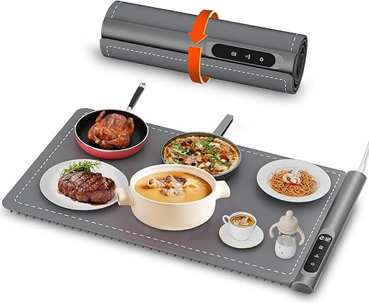 Warming Mat for Food, Graphene Full Surface Heating-Electric Warming Tray with 6 Temperature Sett... | Amazon (US)