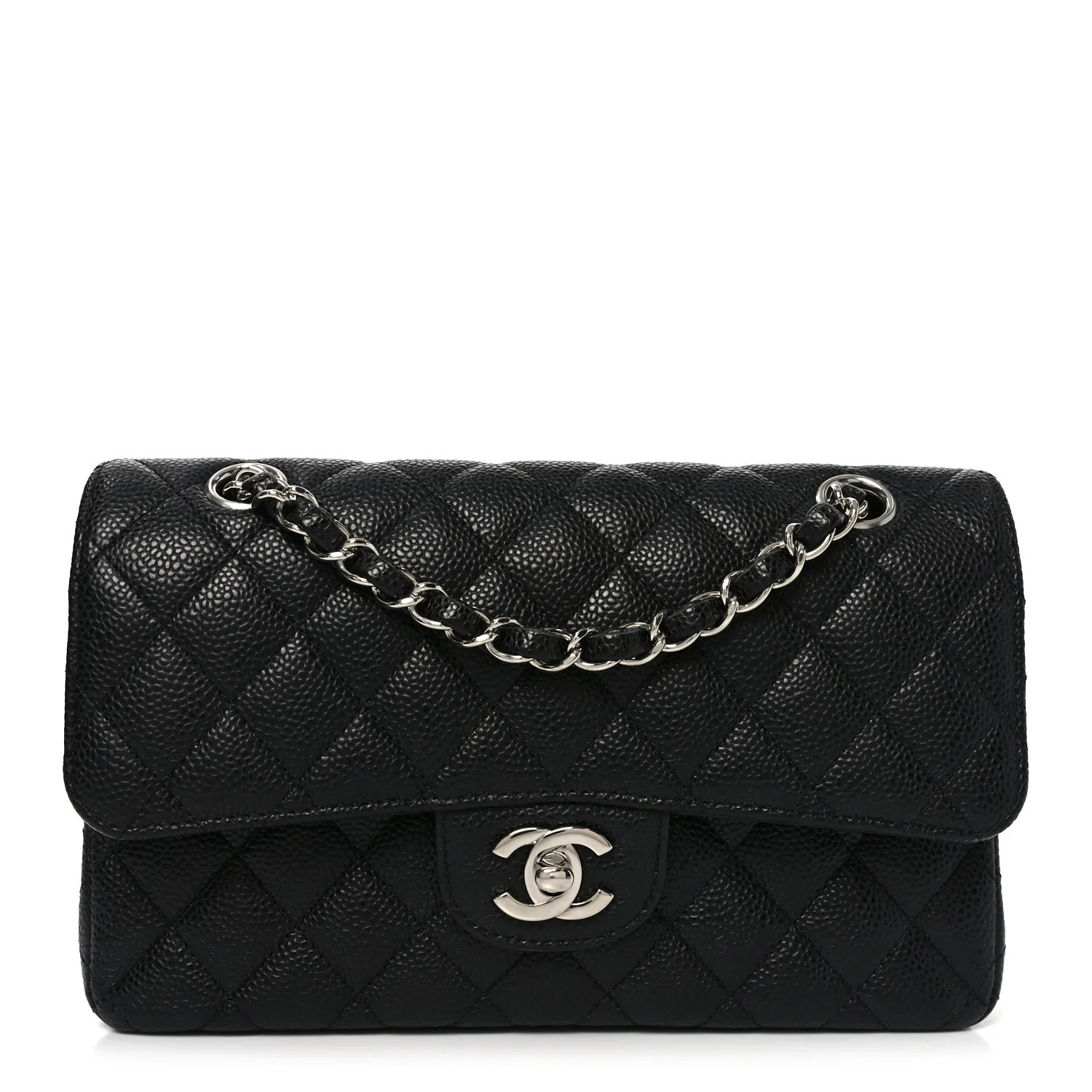 Chanel Caviar Quilted Medium Double Flap Black | FASHIONPHILE (US)