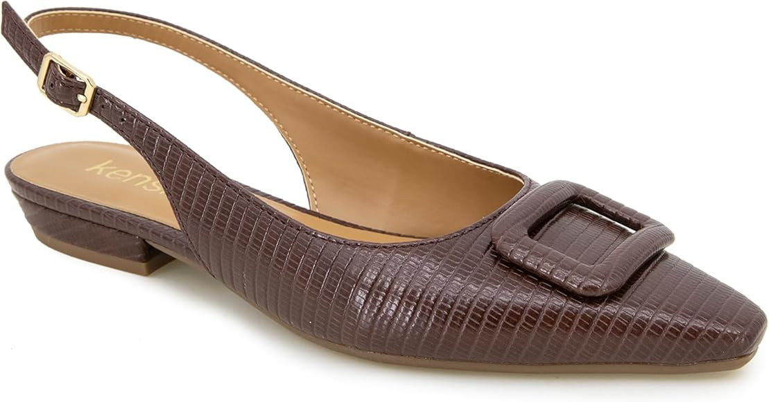 Amazon.com | Kensie Women's Poppi Ballet Flat, Mocha Lizard, 7 | Flats | Amazon (US)