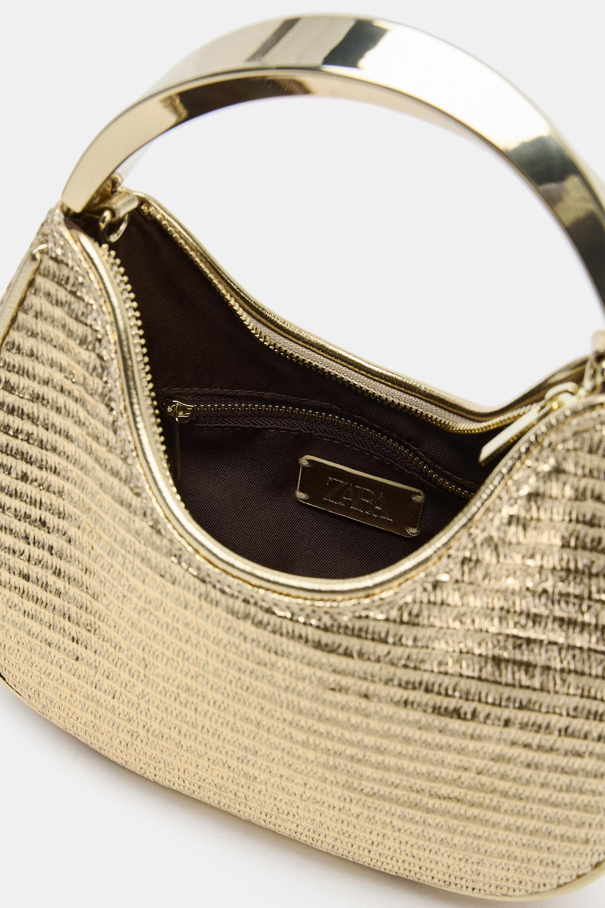 BAG WITH METALLIC HANDLE DETAIL | Zara US