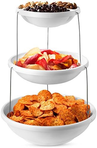 Masirs 3-Tier Collapsible Bowl: Decorative Design Folds for Minimal Storage. Ideal for Serving Sn... | Amazon (US)