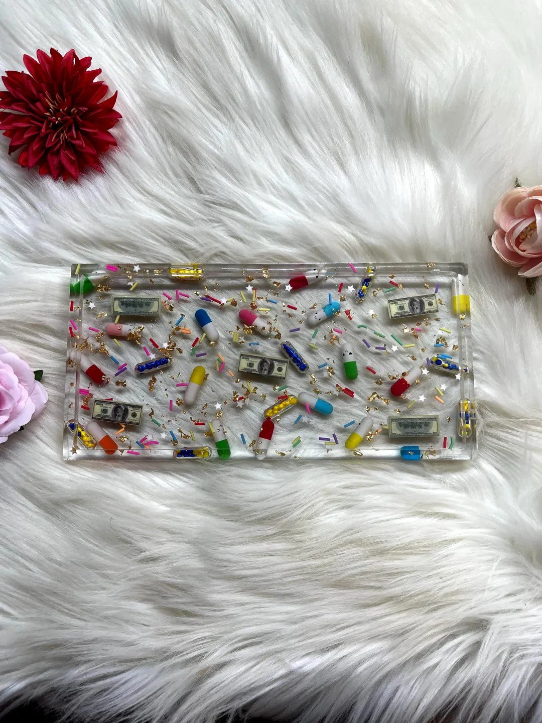 Handmade Resin Trinket Tray: Chill Pill Design, Jewelry/Makeup Dish/Rolling Tray | Etsy (US)