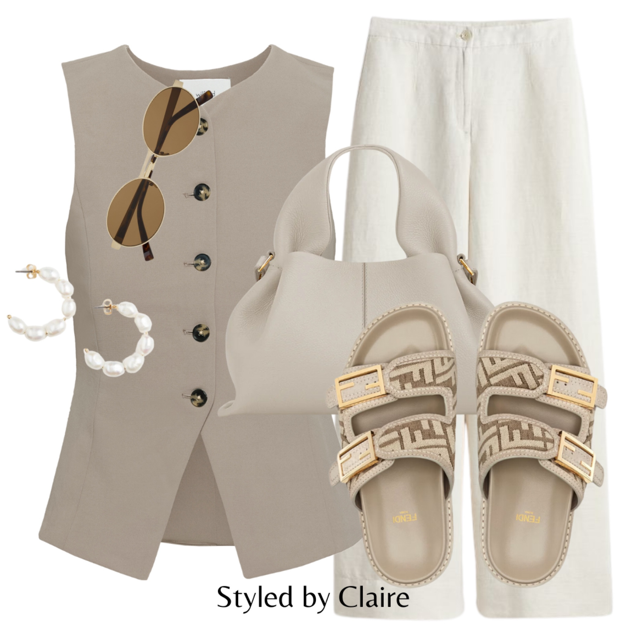 Can’t stop styling waistcoats✨
Tags: aritzia Fendi sandals linen trousers polende Paris bag H&M earrings. YSL sunglasses. Fashion summer inspo outfit ideas city break Paris Barcelona Dubai brunch date night holiday tan neutral style 

#LTKbag #LTKsummer #LTKstyletip